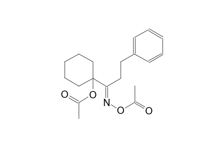 1-propanone, 1-[1-(acetyloxy)cyclohexyl]-3-phenyl-, O-acetyloxime, (1E)-