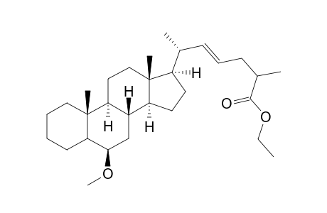 Ethyl(25.xi.- 6.beta.-Methoxy-3.alpha.,5-cyclo-5.alpha.-choles-22-en-26-oate.