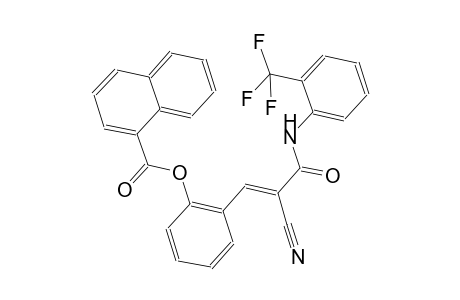 2-{(1E)-2-cyano-3-oxo-3-[2-(trifluoromethyl)anilino]-1-propenyl}phenyl 1-naphthoate
