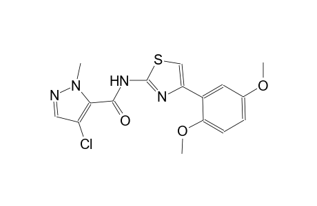 4-chloro-N-[4-(2,5-dimethoxyphenyl)-1,3-thiazol-2-yl]-1-methyl-1H-pyrazole-5-carboxamide