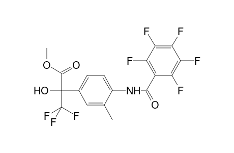 Benzeneacetic acid, .alpha.-hydroxy-3-methyl-4-[(2,3,4,5,6-pentafluorobenzoyl)amino]-.alpha.-(trifluoromethyl)-, methyl ester