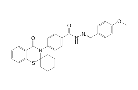 N'-(4-methoxybenzylidene)-4-(4-oxospiro[benzo[e][1,3]thiazine-2,1'-cyclohexan]-3(4H)-yl)benzohydrazide