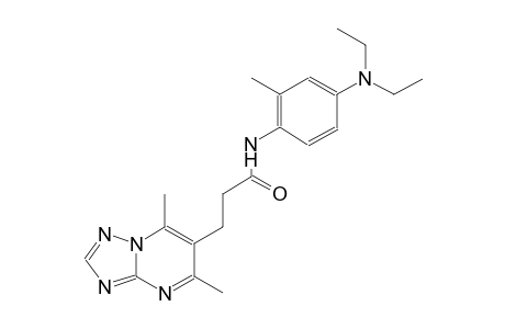 [1,2,4]triazolo[1,5-a]pyrimidine-6-propanamide, N-[4-(diethylamino)-2-methylphenyl]-5,7-dimethyl-