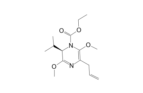 (2R)-5-Allyl-1,2-dihydro-3,6-dimethoxy-1-ethoxycarbonyl-2-isopropylpyrazine