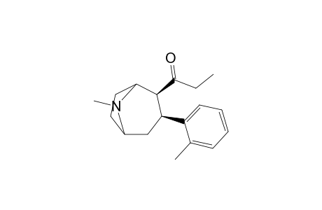 8-Methyl-3.beta.-(o-tolyl)-2.beta.-propanoyl-8-azabicyclo[3.2.1]octane