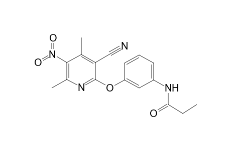 N-[3-(3-cyano-4,6-dimethyl-5-nitro-pyridin-2-yl)oxyphenyl]propanamide
