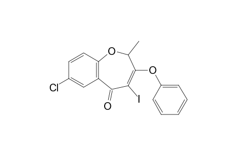 7-Chloro-4-iodo-3-phenoxy-2-methyl-2H-benz[b]oxepine-5-one