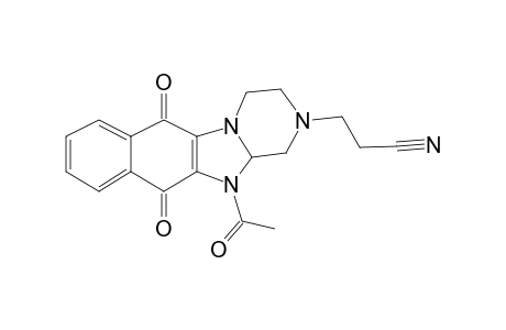 5-Acetyl-3-(2-cyanoethyl)-1,2,4,4A-tetrahydropyrazino[1,2-A]naphth[2,3-D]imidazole-6,11-dione