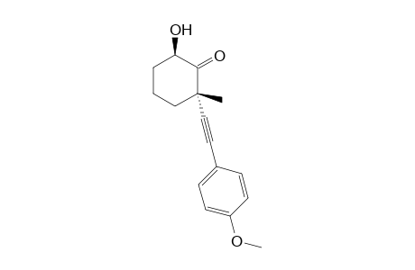 6-Hydroxy-2-((4-methoxyphenyl)ethynyl)-2-methylcyclohexanone