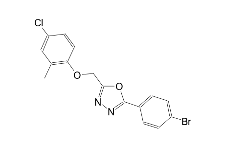 2-(4-bromophenyl)-5-[(4-chloro-2-methylphenoxy)methyl]-1,3,4-oxadiazole