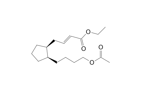 cis-1-((E)-3-Carbethoxy-2-propenyl)-2-(4-acetoxybutyl)cyclopentane