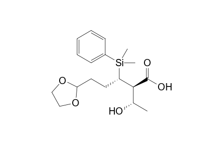 (2R,3S,1'S)-2-(1'-Hydroxyethyl)-3-dimethyl(phenyl)silyl-6,6-ethylenedioxyhexanoic acid