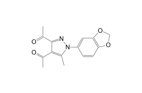 1,1'-(1-(benzo[d][1,3]dioxol-5-yl)-5-methyl-1H-pyrazole-3,4-diyl)diethanone
