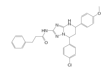 N-[7-(4-chlorophenyl)-5-(4-methoxyphenyl)-4,5,6,7-tetrahydro[1,2,4]triazolo[1,5-a]pyrimidin-2-yl]-3-phenylpropanamide