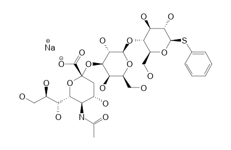 PHENYL-(5-ACETAMIDO-3,5-DIDEOXY-D-GLYCERO-ALPHA-D-GALACTO-2-NONULOPYRANOSYL)-(2->3)-BETA-D-GALACTOPYRANOSYL-(1->4)-1-THIO-BETA-D-GLUCOPYRANOSIDE