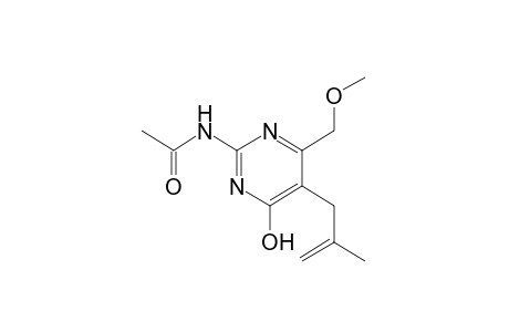 N-[4-hydroxy-6-(methoxymethyl)-5-(2-methylallyl)-2-pyrimidinyl]acetamide