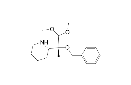 (2S)-2-[(R)-1-(Benzyloxy)-1-(dimethoxymethyl)ethyl]piperidine