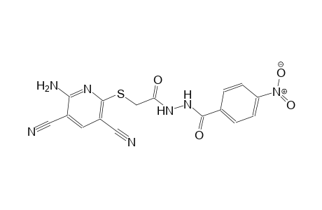 2-[(6-amino-3,5-dicyano-2-pyridinyl)sulfanyl]-N'-(4-nitrobenzoyl)acetohydrazide