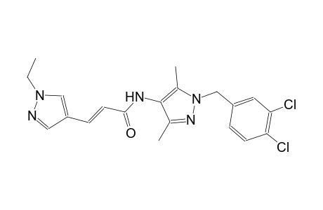 (2E)-N-[1-(3,4-dichlorobenzyl)-3,5-dimethyl-1H-pyrazol-4-yl]-3-(1-ethyl-1H-pyrazol-4-yl)-2-propenamide