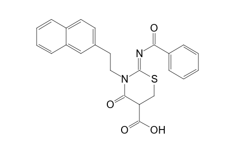 2-[3-(<Naphthalen-1-yl>methyl)-4-oxo-2-[(phenylcarbonyl)imino]-1,3-thiazinan-5-yl]-acetic Acid