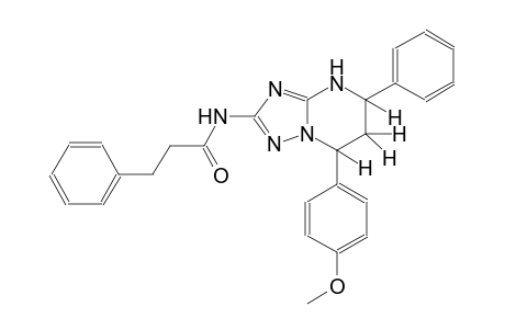 N-[7-(4-methoxyphenyl)-5-phenyl-4,5,6,7-tetrahydro[1,2,4]triazolo[1,5-a]pyrimidin-2-yl]-3-phenylpropanamide