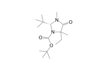 t-Butyl 2-(t-butyl)-5-ethyl-3,5-dimethyl-4-oxo-1-imidazolidinecarboxylate