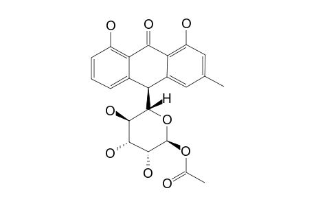 ALVARADOIN_E;(10-S)-C-(1-O-ACETYL)-BETA-L-LYXOPYRANOSYL-1,8-DIHYDROXY-3-METHYLANTHRACEN-9-(10-H)-ONE