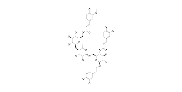 2 Turrillioside B Beta 3 4 Dihydroxyphenyl Ethyl 4 O E Caffeoyl 6 O E Feruloyl Beta Glucopyranosyl 1 4 Alpha Rhamnopyranosyl 1 6 Beta Glucopyranos Spectrabase