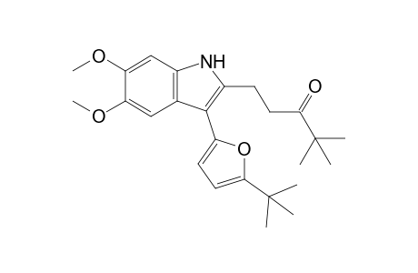 1-[3-(5-tert-Butyl-2-furyl)-5,6-dimethoxy-1H-indol-2-yl]-4,4-dimethylpentan-3-one