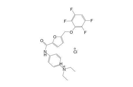 benzenaminium, N,N-diethyl-4-[[[5-[(2,3,5,6-tetrafluorophenoxy)methyl]-2-furanyl]carbonyl]amino]-, chloride