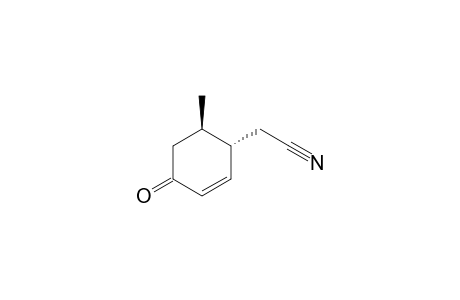 2-Cyclohexene-1-acetonitrile, 6-methyl-4-oxo-, trans-