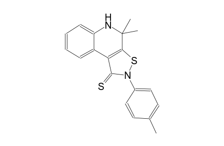 4,4-dimethyl-2-(4-methylphenyl)-4,5-dihydroisothiazolo[5,4-c]quinoline-1(2H)-thione