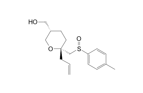 (2S,5S,Rs)-2-Allyl-5-hydroxymethyl-2-(p-toluenesulfinylmethyl)tetrahydropyran
