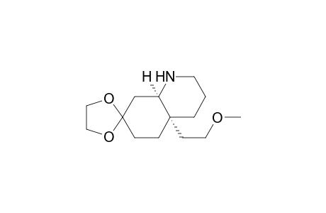 Spiro[1,3-dioxolane-2,7'(1'H)-quinoline], octahydro-4'a-(2-methoxyethyl)-, cis-(.+-.)-