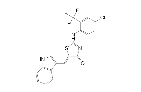 (5Z)-2-[4-chloro-2-(trifluoromethyl)anilino]-5-(1H-indol-3-ylmethylene)-1,3-thiazol-4(5H)-one