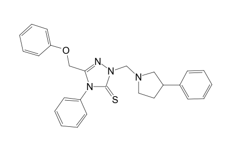 3H-1,2,4-Triazole-3-thione, 2,4-dihydro-5-(phenoxymethyl)-4-phenyl-2-[(3-phenyl-1-pyrrolidinyl)methyl]-