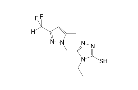 4H-[1,2,4]Triazole-3-thiol, 5-(3-difluoromethyl-5-methylpyrazol-1-ylmethyl)-4-ethyl-