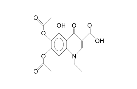 6,7-Diacetoxy-1-ethyl-5-hydroxy-4(1H)-quinolone-3-carboxylic acid