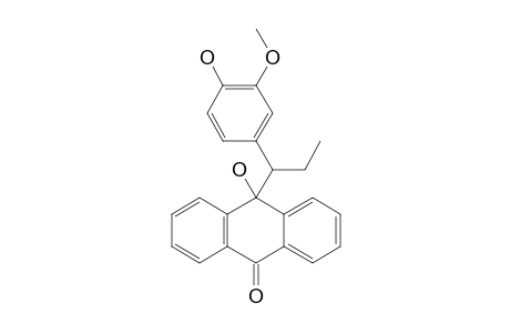 10-(.alpha.-Ethyl-4'-hydroxy-3'-methoxyphenylmethyl)-oxanthrone