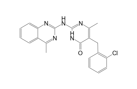 4(3H)-pyrimidinone, 5-[(2-chlorophenyl)methyl]-6-methyl-2-[(4-methyl-2-quinazolinyl)amino]-