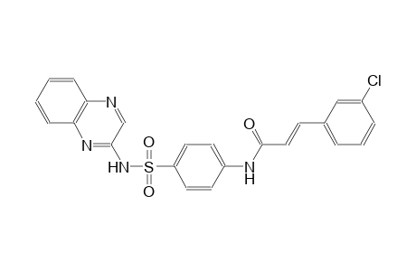 (2E)-3-(3-chlorophenyl)-N-{4-[(2-quinoxalinylamino)sulfonyl]phenyl}-2-propenamide