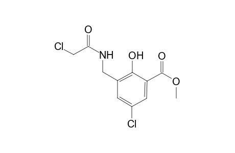 Benzoic acid, 5-chloro-3-[[(2-chloroacetyl)amino]methyl]-2-hydroxy-, methyl ester