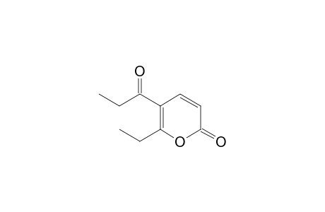 2-Oxo-6-ethyl-5-(1'-oxopropyl)-2H-pyran