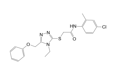 N-(4-chloro-2-methylphenyl)-2-{[4-ethyl-5-(phenoxymethyl)-4H-1,2,4-triazol-3-yl]sulfanyl}acetamide