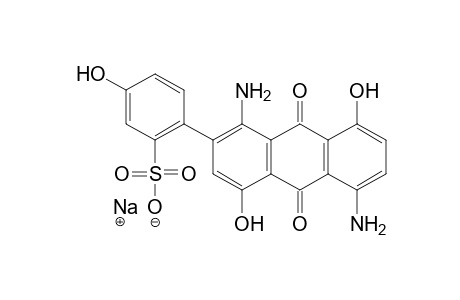 2-(1,5-DIAMINO-4,8-DIHYDROXY-2-ANTHRAQUINONYL)-5-HYDROXYBENZENESULFONIC ACID, MONOSODIUM SALT