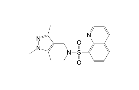 N-methyl-N-[(1,3,5-trimethyl-1H-pyrazol-4-yl)methyl]-8-quinolinesulfonamide