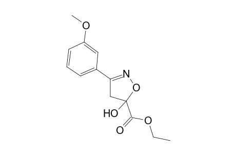 Ethyl 4,5-dihydro-5-hydroxy-3-(3-methoxyphenyl)isoxazole-5-carboxylate