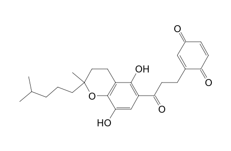 p-Benzoquinone, 2-[2-[(5,8-dihydroxy-2-isohexyl-2-methyl-6-chromanyl)carbonyl]ethyl]-