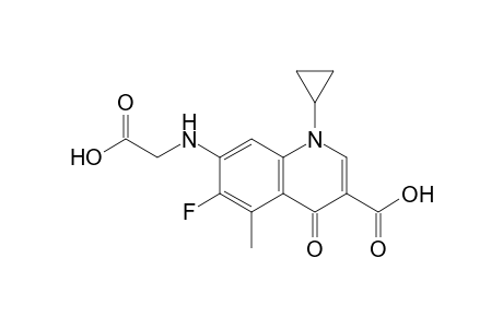 7-(carboxymethylamino)-1-cyclopropyl-6-fluoro-4-keto-5-methyl-quinoline-3-carboxylic acid
