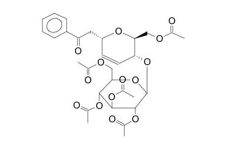 2ALPHA-BENZOYLMETHYL-5-(TETRAACETYL-ALPHA-D-GLUCOPYRANOS-1-YLOXY)-6-ACETOXYMETHYLOX-3-ENE